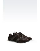 Armani Jeans Classic Sneaker In Leather With Logo - Lyst