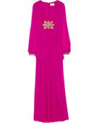 Marchesa Embellished Silk-Chiffon Gown - Lyst