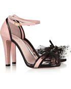 RED Valentino Embellished Leather Sandals - Lyst