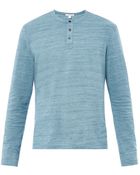 James Perse Long-Sleeved Henley T-Shirt - Lyst