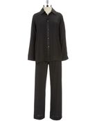 Donna Karan New York Silk Pajama Set - Lyst