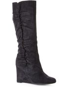 Mia Black Renee Wedge Boots - Lyst