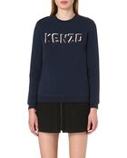 Kenzo Branded Jersey Sweatshirt - Lyst