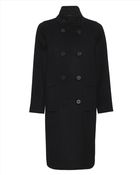 Jaeger Wool Cashmere Funnel Neck Coat - Lyst