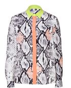 MSGM Snake Print Silk Blouse - Lyst