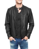 True Religion Black Racer Mens Leather Jacket - Lyst