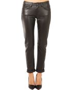 Rag & Bone Dre Straight Leg Leather Pant - Lyst