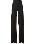 Rick Owens Lilies Ribbed Waist Wide Leg Trousers - Lyst
