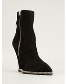 Giuseppe Zanotti Zip Detail Wedge Boots - Lyst