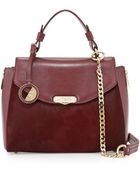 Versace Top Handle Leather Satchel Bag - Lyst