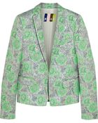 MSGM Metallic Jacquard Blazer - Lyst