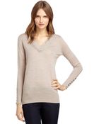 Brooks Brothers Braided Neckline Merino Wool Sweater - Lyst