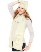 Michael Kors Michael Pin Dot Logo Studded Scarf - Lyst