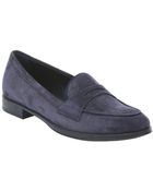 Tod's Blue Leather Penny Loafers - Lyst