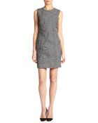 Michael Kors Tweed Jacquard Origami Dress - Lyst