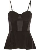 Elizabeth And James Morgan Silk-Satin And Crepe Top - Lyst