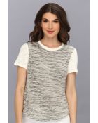 Rebecca Taylor Short Sleeve Tweed Top - Lyst