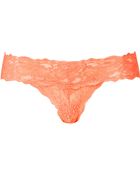 Topshop Deep Lace Thong - Lyst