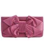 Valentino Fuchsia Satin Bow Detail Clutch - Lyst