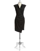 ABS By Allen Schwartz Wrap Front Dress - Lyst