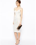 Asos Jacquard Hitchcock Pencil Dress - Lyst