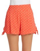 Free People Diamond Print Side Tie Shorts - Lyst