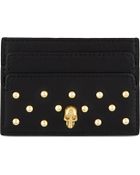 Alexander McQueen Studded Leather Card Holder - Lyst