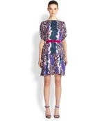 Peter Pilotto Belted Silk Blouson Dress - Lyst