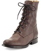Frye Jamie Leather Lace-Up Boot - Lyst