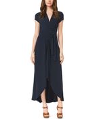 Michael Kors Maxi Wrap Dress - Lyst
