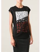 Helmut Lang Printed Applique Tank Top - Lyst
