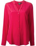 DKNY V Neck Blouse - Lyst
