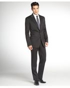 Dolce & Gabbana Grey Wool Two-Button Suit With Flat Front Pants - Lyst