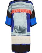 Nicole Farhi Kimono Waterblock Print Dress - Lyst