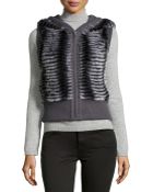 Gorski Layered Rabbit Fur Hoodie Vest - Lyst