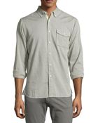 AG Adriano Goldschmied Signature Woven Cotton Shirt - Lyst