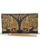 Roberto Cavalli Printed Jaguars Clutch - Lyst