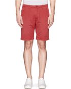 Scotch & Soda Garment Dyed Cotton Twill Shorts - Lyst