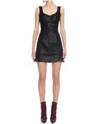 McQ by Alexander McQueen Leather Belted Dress - Lyst