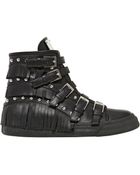 Giuseppe Zanotti 30Mm Fringed Leather High Top Sneakers - Lyst