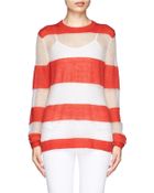Acne Studios Stripe Mohair Sweater - Lyst