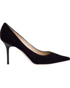 Jimmy Choo Agnes Pump Black Suede - Lyst