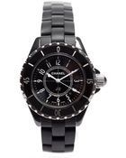 Chanel Preowned Black and Silver J12 Watch - Lyst