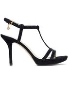 Michael Kors Yvonne Pavé-Embellished Suede Sandal - Lyst