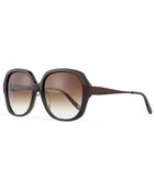 Bottega Veneta Intrecciato Square Sunglasses - Lyst