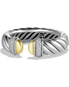 David Yurman Waverly Bracelet With Gold Dome & Diamonds - Lyst