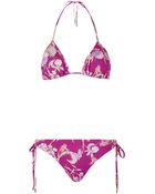 Matthew Williamson Botanical Feather Triangle Bikini - Lyst