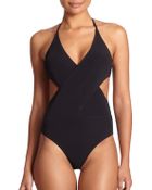 Tory Burch One-Piece Crisscross Maillot Swimsuit - Lyst