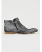 Topman Wilks Washed Grey Suede Zip Boots - Lyst