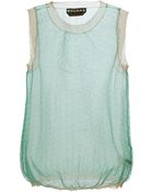Rochas Sheer Vest Top - Lyst